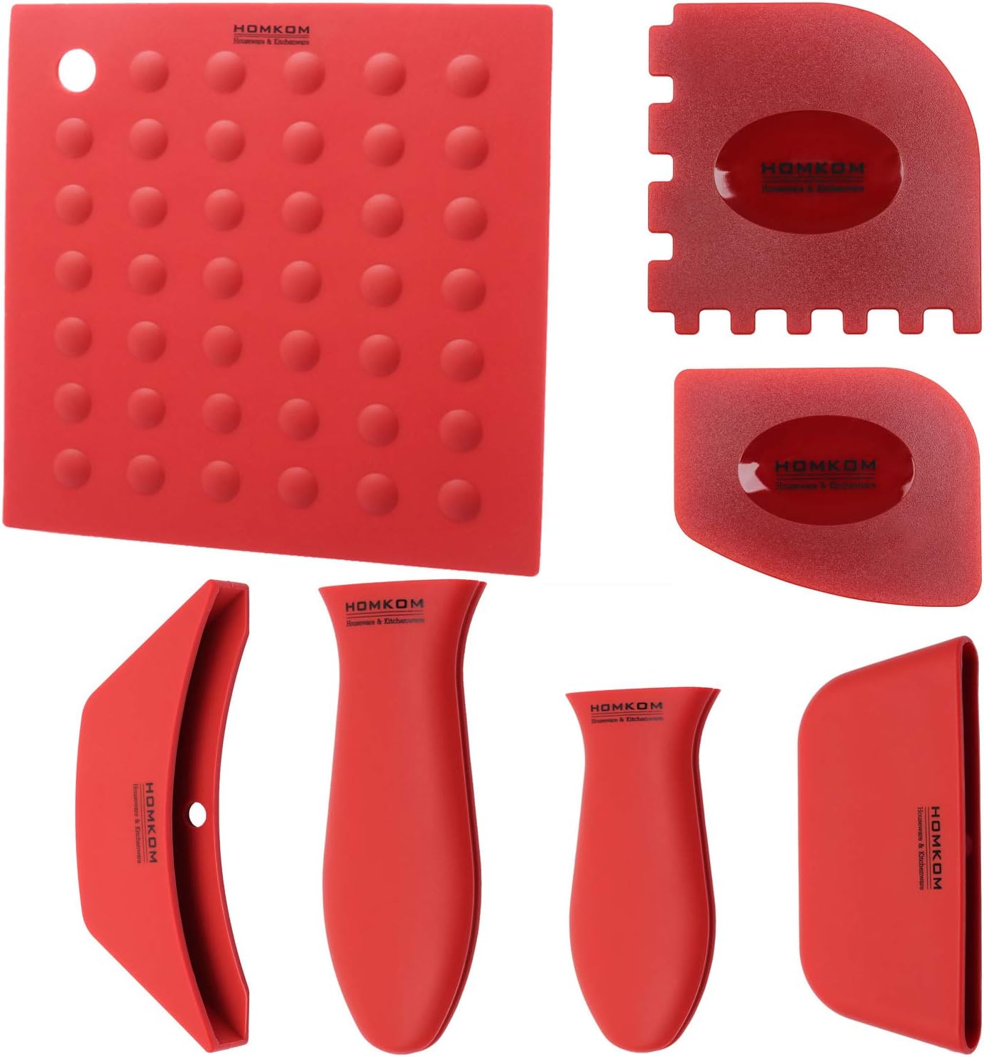 Handle Holder Pan Scraper Grill Silicone Trivets Scraper