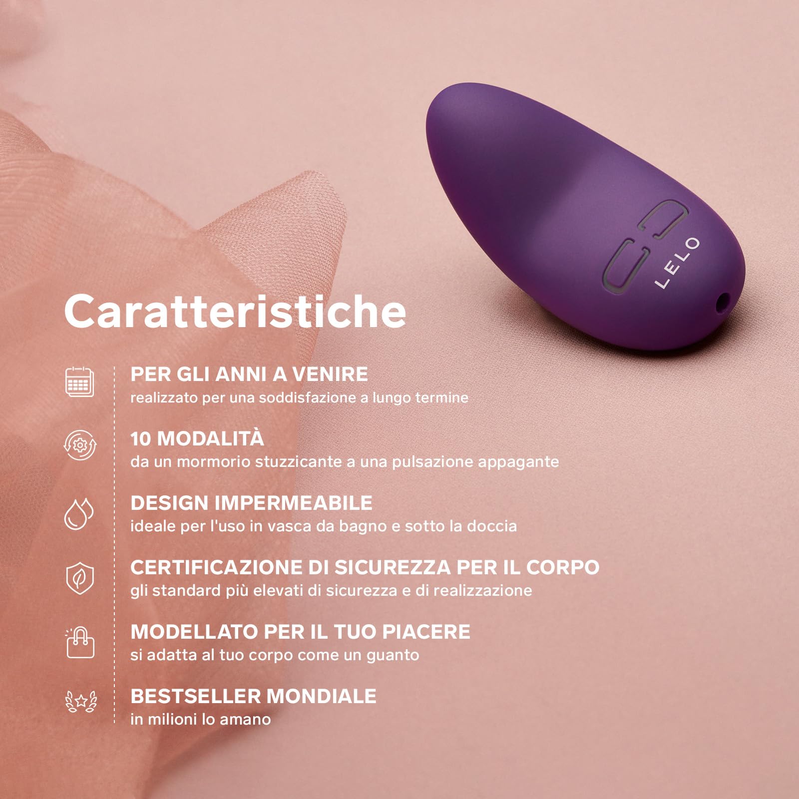 LELO LILY 3 Mini Vibratore per Donne Vibratore Donna Stimolatore Clitorideo Femminile Vibratori con 10 Modalità di Piacere e Design Impermeabile, Vibratoreper Donna Piccolo, Polar Verde