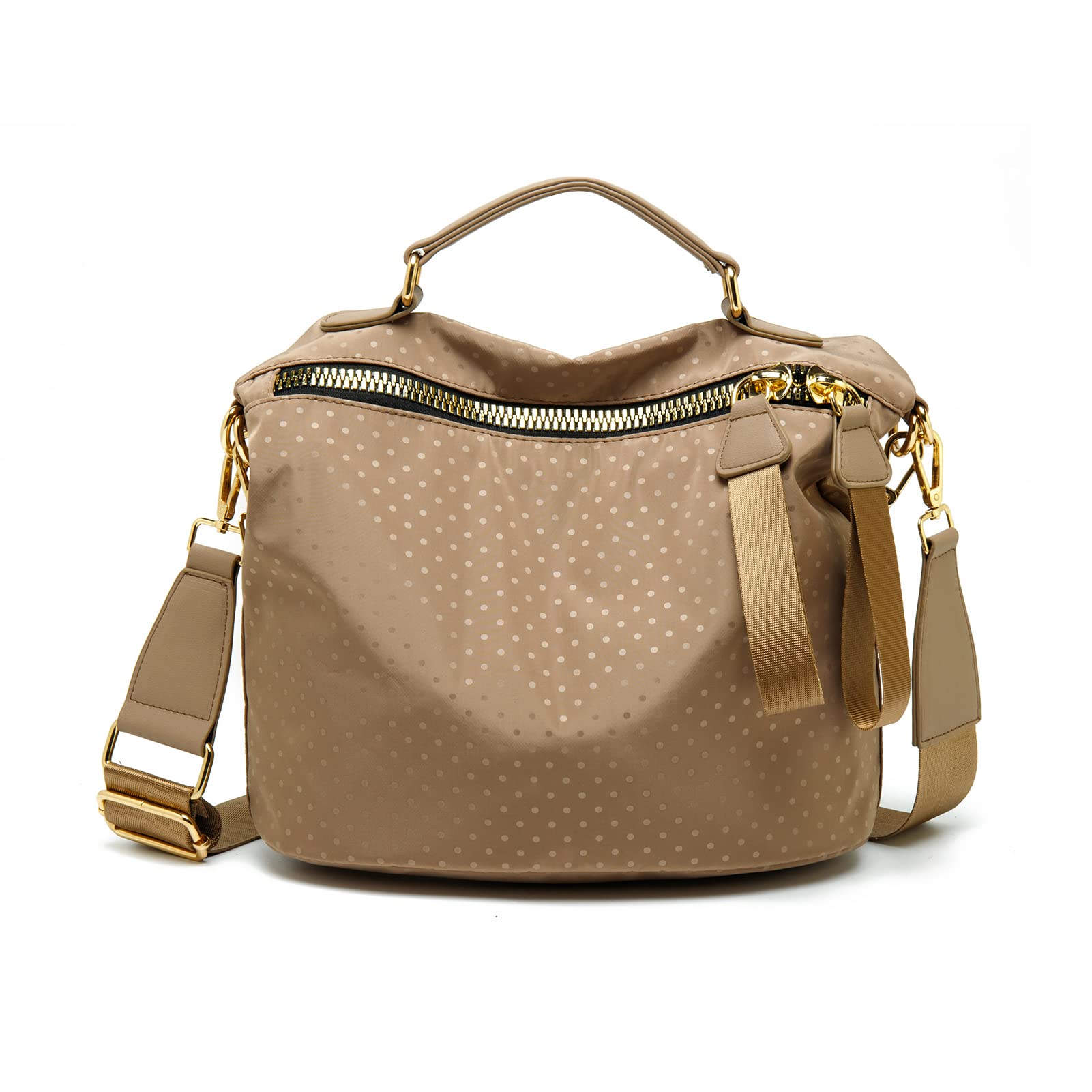 PAKFIEKS Nylon Crossbody Handbag for Women Anti-theft Purse Shopping Tote Bag Lightweight Shoulder Bag