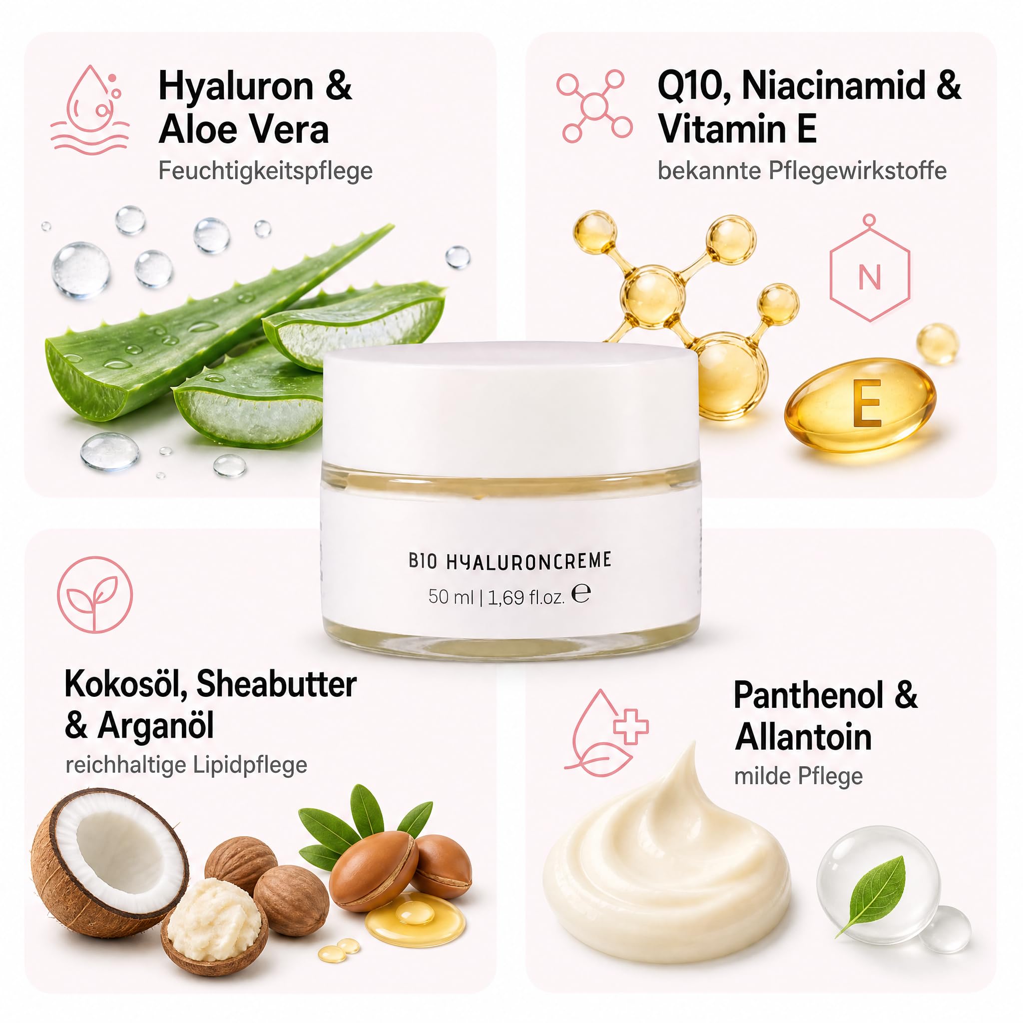 KS Beauty Bio Hyaluroncreme Tages- & Nachtcreme, 50 ml | Hyaluron