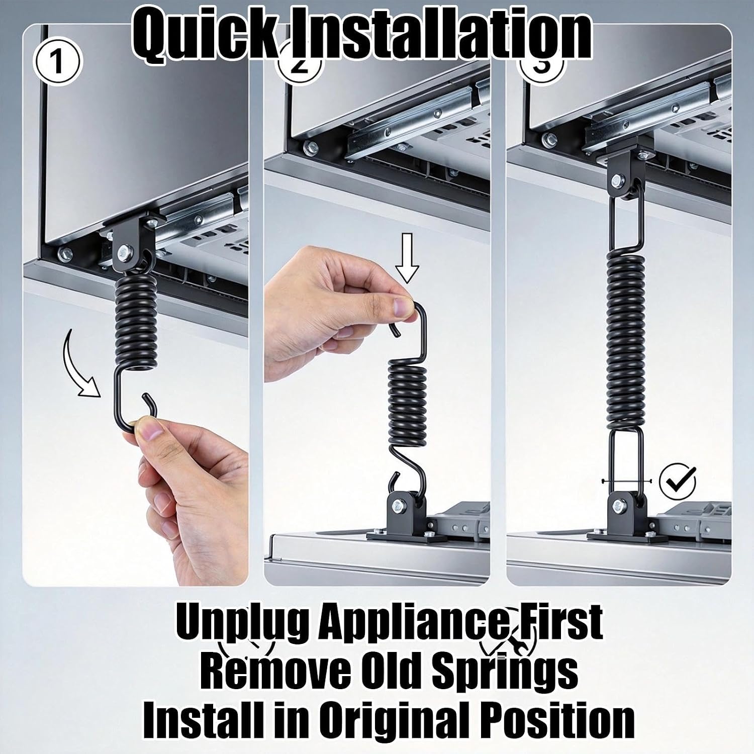2-Pack WPW10337934 Dishwasher Door Spring Fit for Whirlpool Kenmore Maytag Amana Dishwasher Door Spring, Replace W10337934 AP6019831 8268989 8524473 2310989 WPW10337934