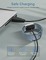 Vista 5 de Bicmice 1M Reemplazo Fitbit Charge 5 & Luxe Cable de carga con botón de reinicio