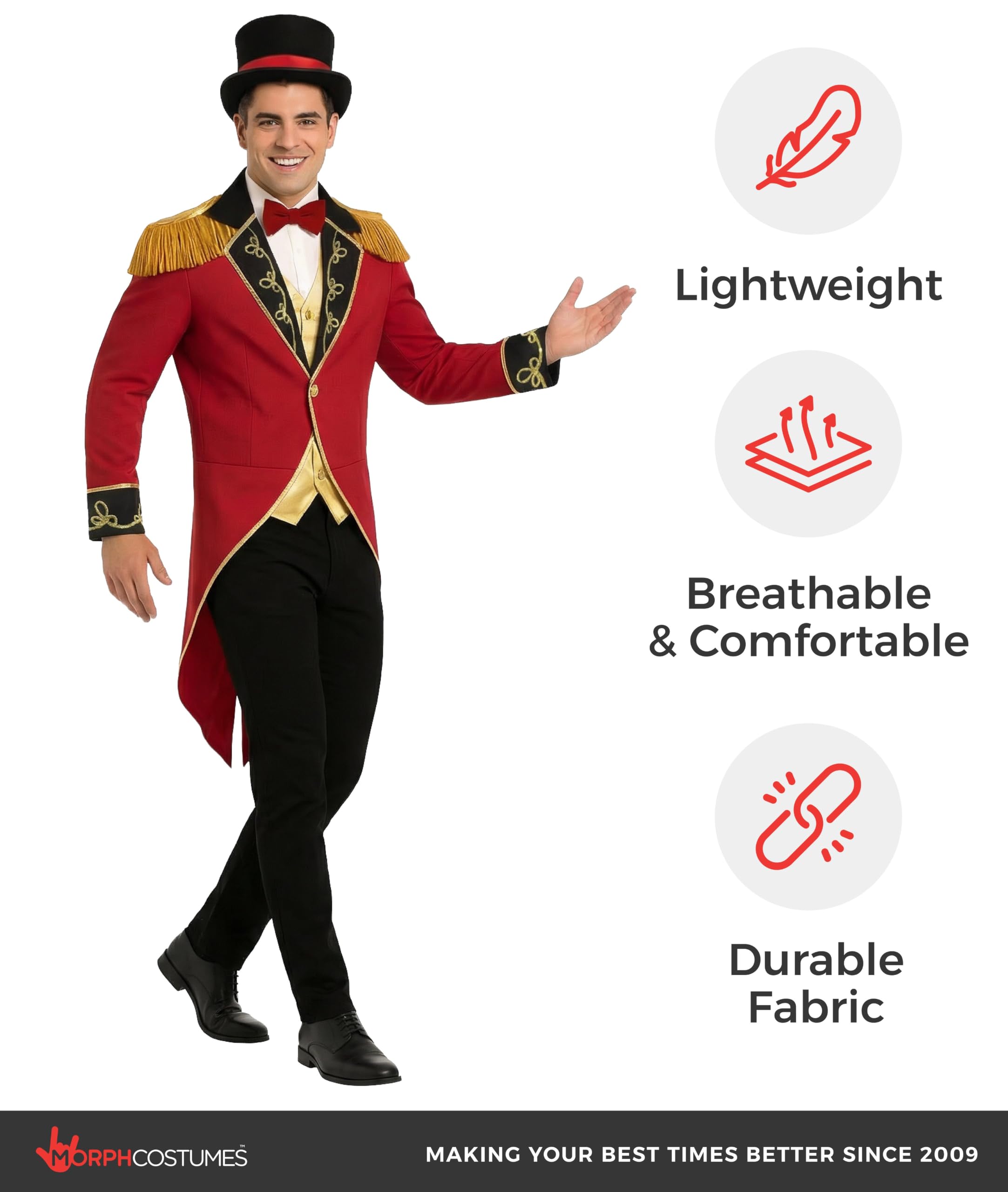Fun Shack Disfraz Domador Hombre, Disfraz de Circo Halloween Hombre