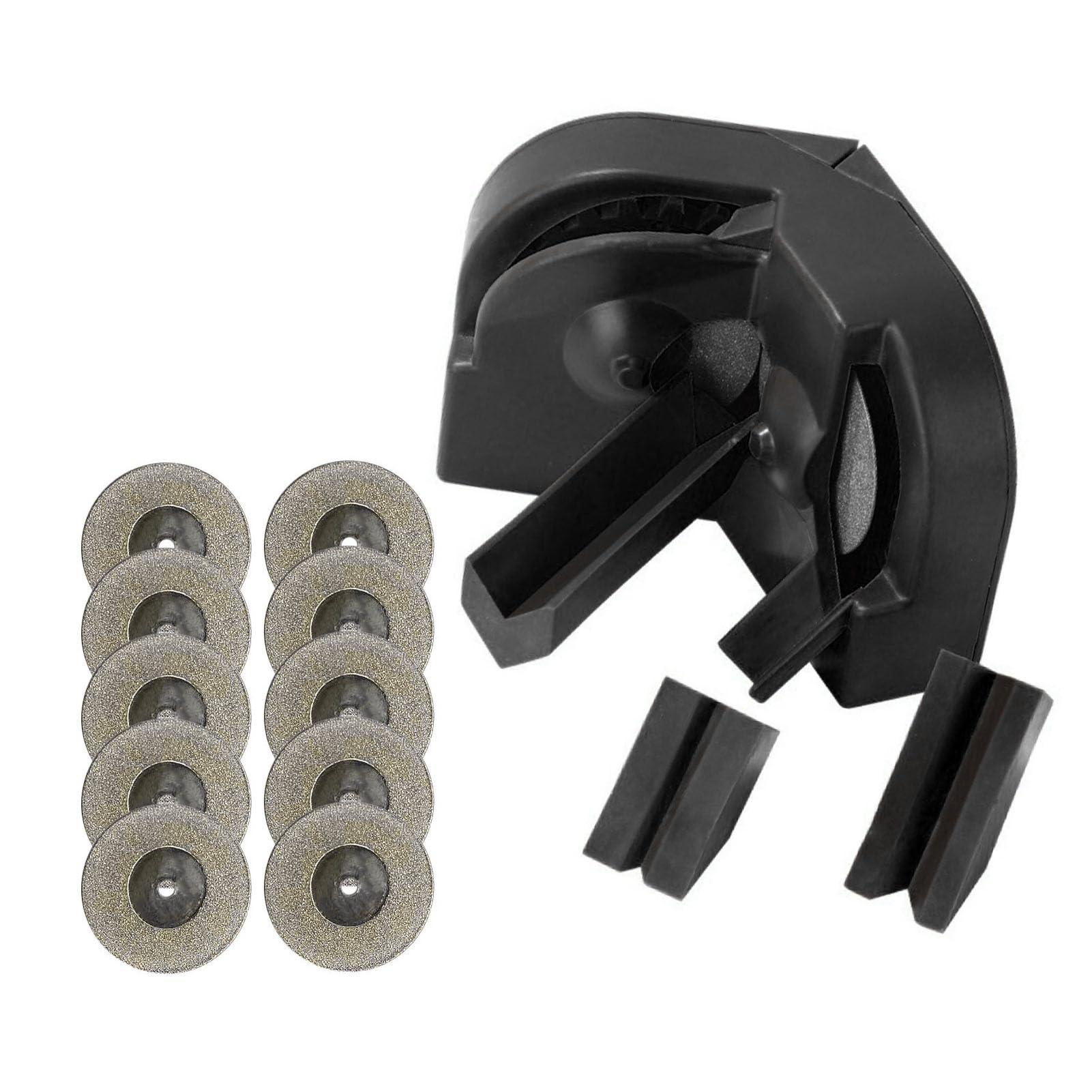 Ejoyous Set Affilatrice per Punte da Trapano, Materiale ABS, 10 Dischi Diamantati, Affilatura da 2-16 Mm, Perfetta per gli Appassionati del Fai da Te e Trapani Elettrici (BLACK)