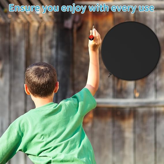 Dartboard Cover Outdoor Indoor Dartboard Protective Cover Waterproof Dustproof UV Resistant 24 D x 3 H Black