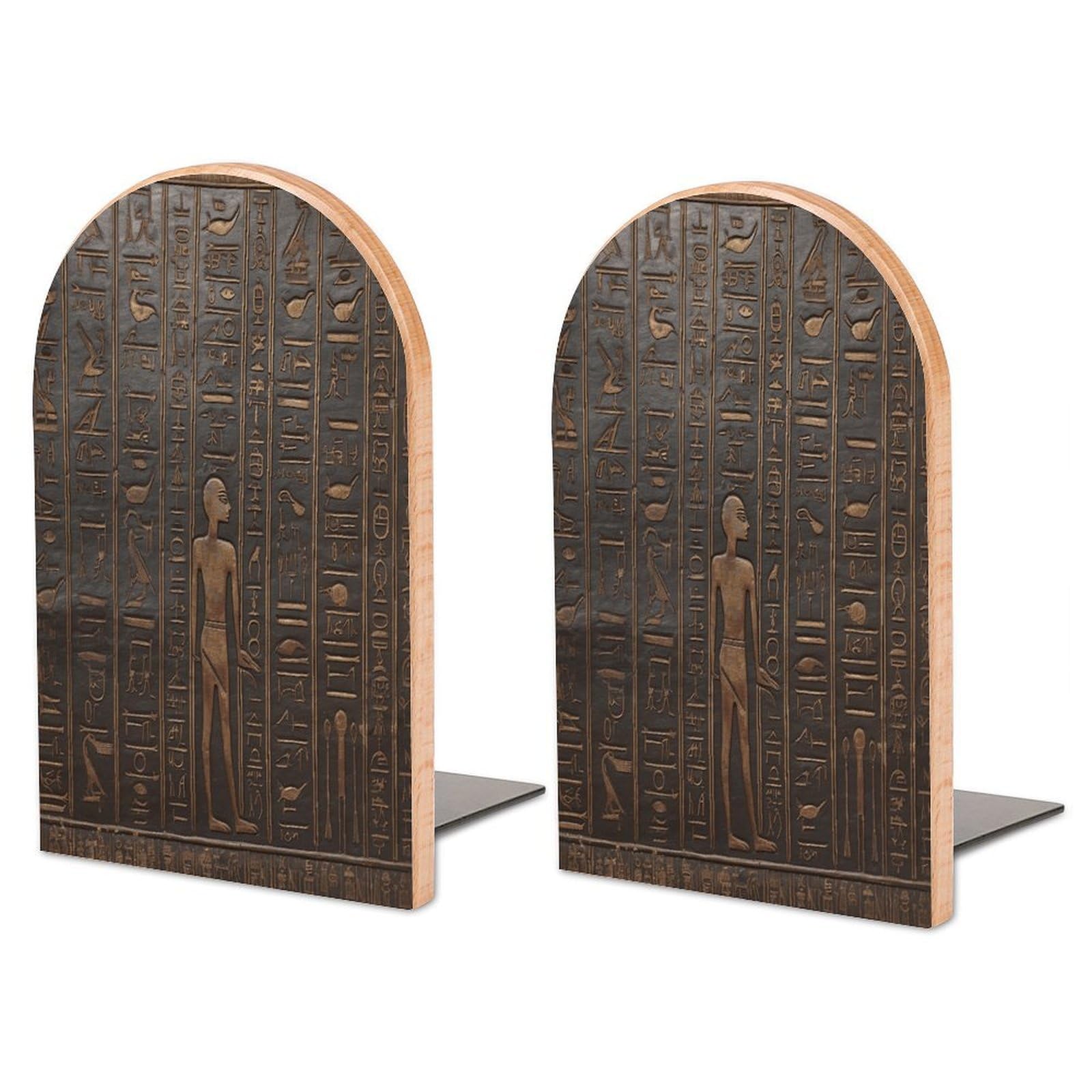 Sujetalibros de jeroglífico egipcio para decorar estantes de salón y despachos