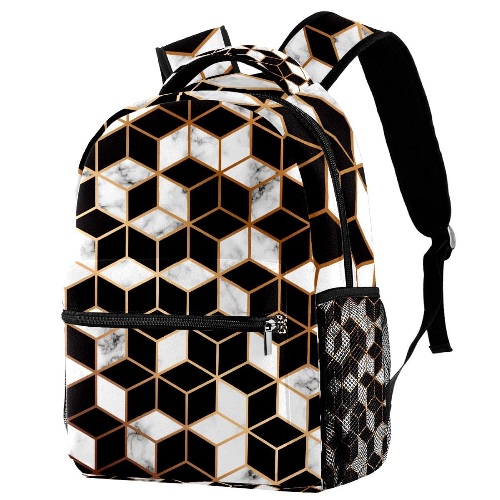 Sac à dos géométrique multicolore idéal pour le lycée et le collège - 7