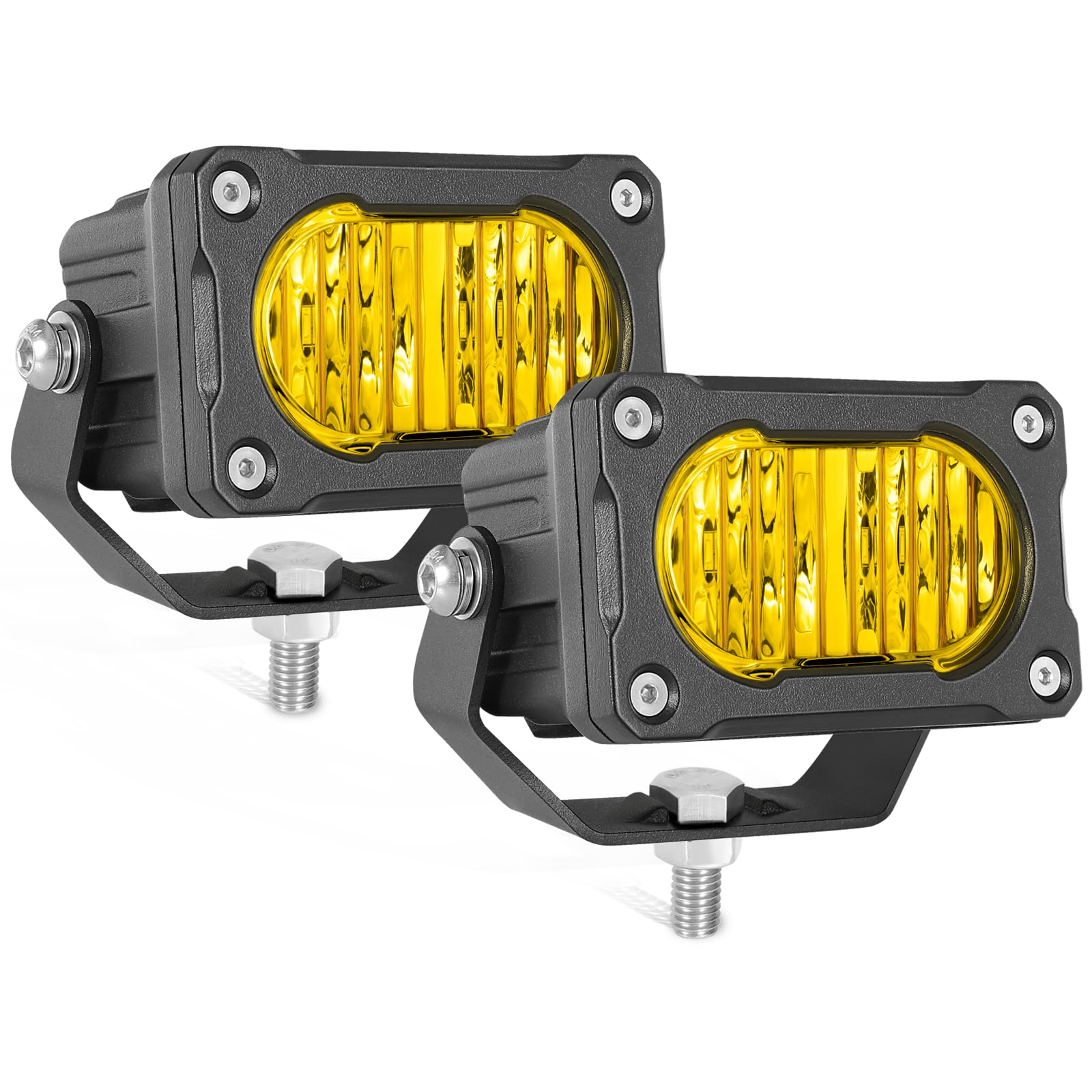 Amazon.com: LED Pods Yellow, Muto-Beam 2PCS 3Inch LED Driving