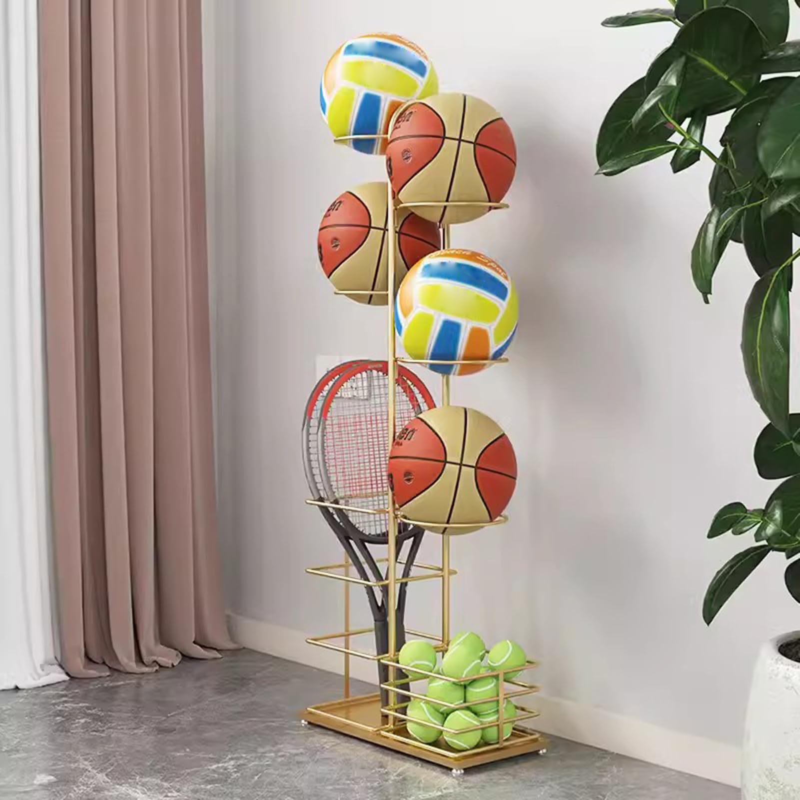 Support de rangement pour basket-ball organisateur garage et volley-ball