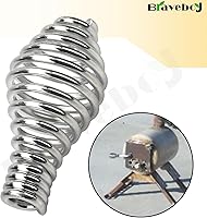 Vista 4 de Mango de estufa de resorte (3 1/2 x 1 3/4 x 1/2 pulgadas), compatible con parrillas de barbacoa, pellets y estufas de leña, cónico en un extremo