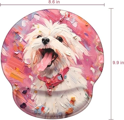 Miniatura 4 de LEMBANG Alfombrilla de mouse de gel con soporte para muñeca, bonita alfombrilla de mouse con reposamuñecas, alfombrilla de mouse para perro, hogar,