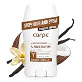 Carpe Underarm Antiperspirant Deodorant Advanced Sweat & Odor Protection Formula - Antiperspirant for Women & Men Helps to Combat Excessive Sweating with Odor Control - Coconut Vanilla