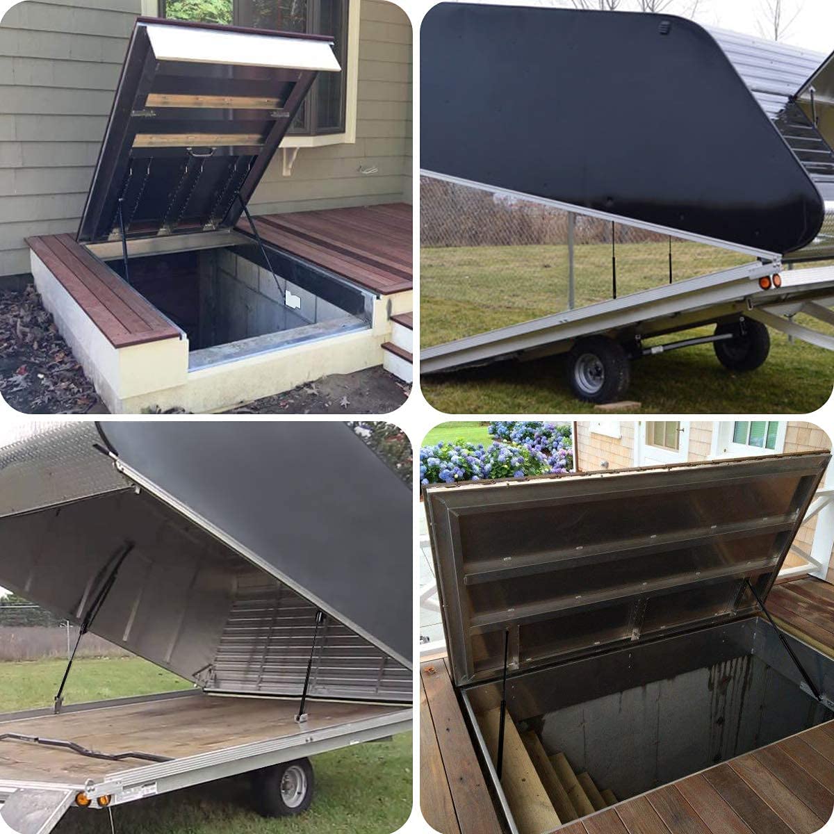 28" 200 Lbs/889 N Gas Shock Strut Spring for Heavy Duty Trailer Cap Tonneau Cover Lift Supports, Set of 2 Vepagoo.