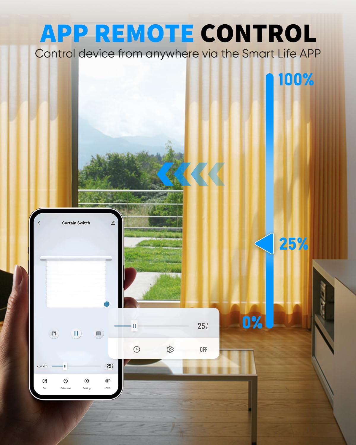 Interruttore WiFi, GreenSun Interruttore Per Tapparelle, Compatibile con Alexa e Google Home, Smart Life/Tuya APP Controllo Remoto, Per Aprire e Chiudere le Tende, 4PCS