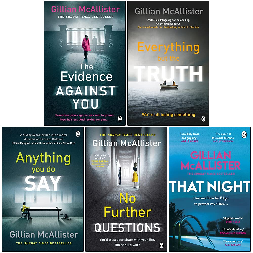Lingtoolator n 5 Books Set (The Evidence Against You, Everything but the Truth, Anything You Do Say, No Further Questions, That Night)