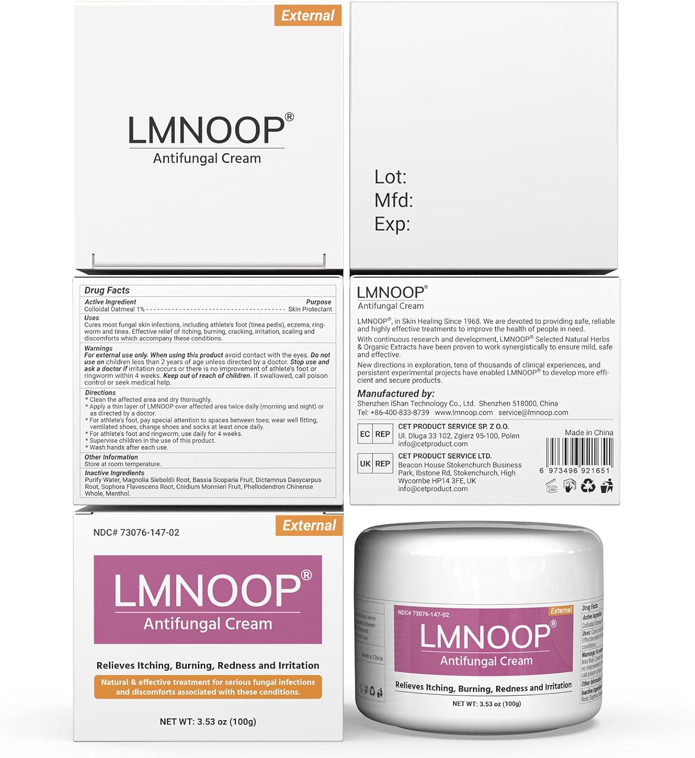 Athletes Foot Antifungal Cream, Extra Strength Anti Fungal Treatment Ointment with Natural Herbal Ingredients for Tinea Pedis, Jock Itch, Ringworm, Tinea Versicolor, 3.53oz - Image 8