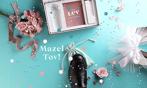 Miniatura 3 de Kit de Mezuzah de cristal para romper chuppah - Regalo de compromiso de boda judía, recuerdo con funda de Mezuzah de cemento, recipiente de vidrio