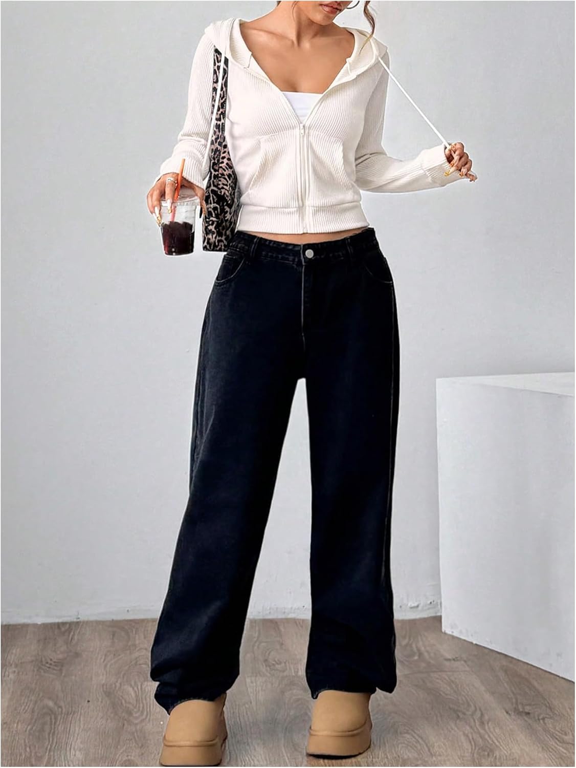 SHENHE Women's Crop Top Hoodie Y2k Zip Up Ribbed Knit Lightweight Workout Hooded Sweatshirt Jacket - Image 5