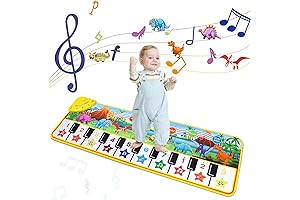 M SANMERSEN Piano Floor Mat for Kids, Educational Musical Piano Playmat for...