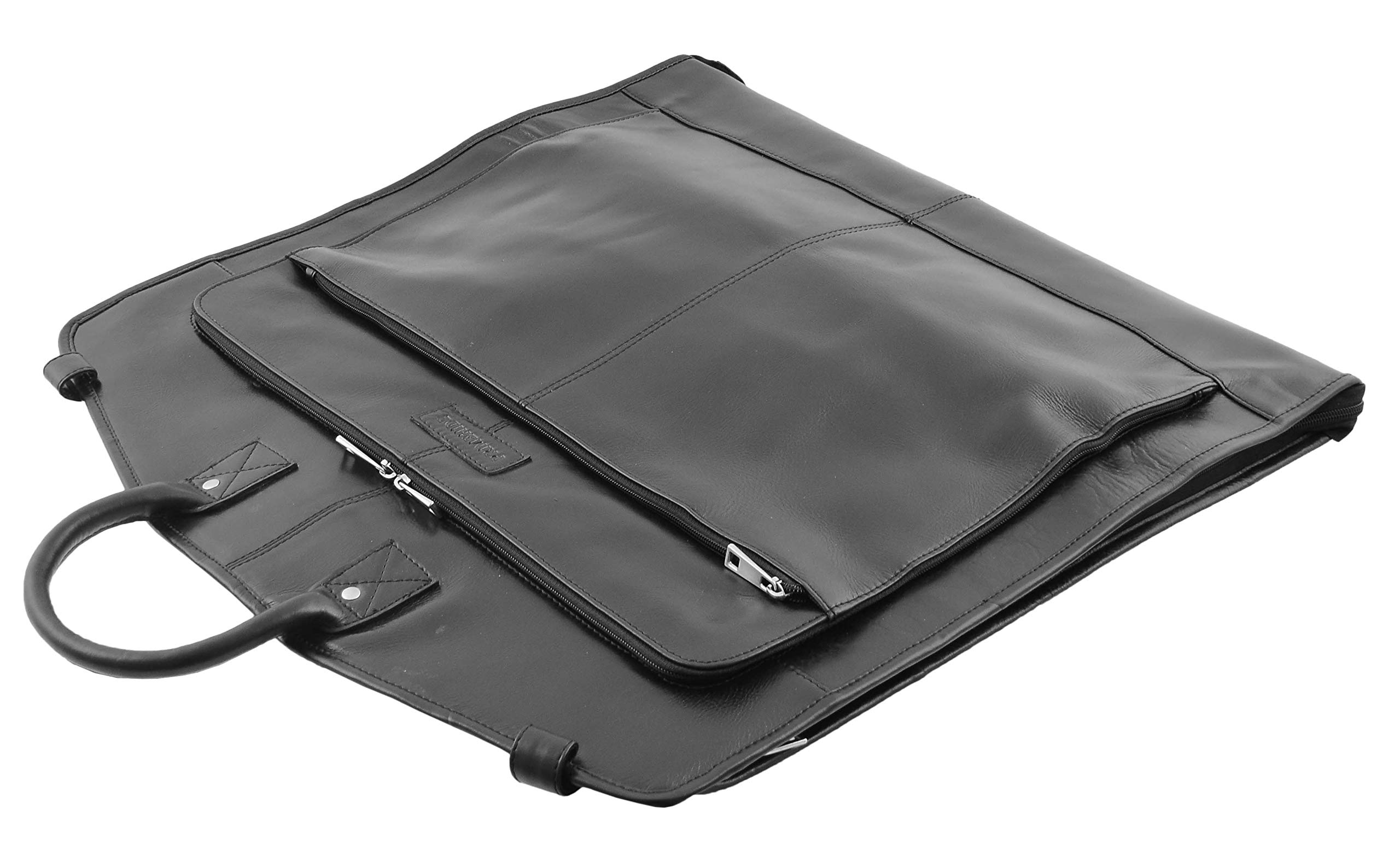 Lujo Cuero Traje Portador Que no engorda Viaje Prenda Vestido Bolsa Taipei Negro