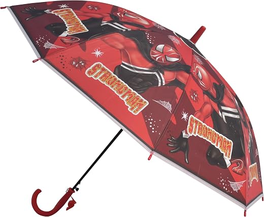 CHAATEWALA™ Kids Umbrella for Boys | Superhero Cartoon Print Red Umbrella | Waterproof Windproof Lightweight Rain Umbrella...