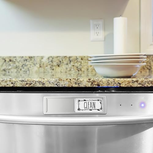 Miniatura 5 de Cimkiz Imán de lavavajillas Clean Dirty Sign Shutter solo cambia cuando lo presionas, imán fuerte sin arañazos o indicador de opciones adhesivas 3M