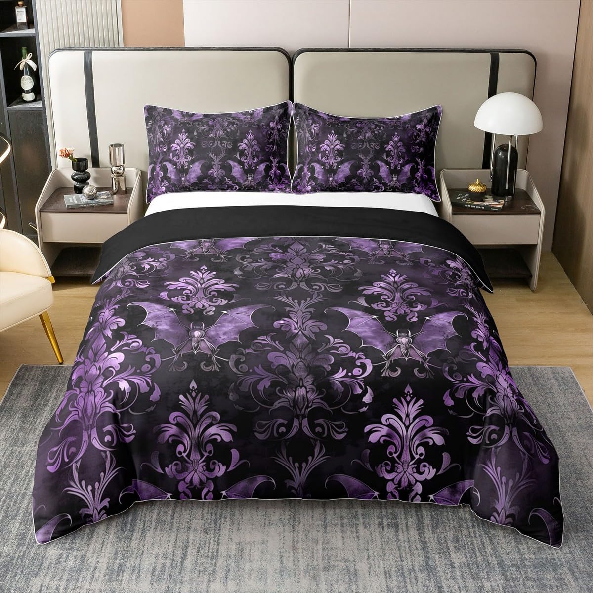 Housse de couette coton enfants Manfei pour remplacer le synthétique par un style gothique noir