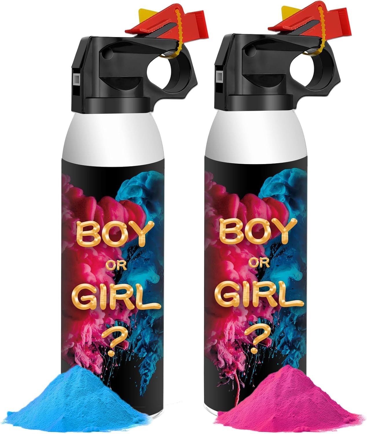 2 pièces Bleu Canon à fumigene Gender Reveal - Bleu Poudre
