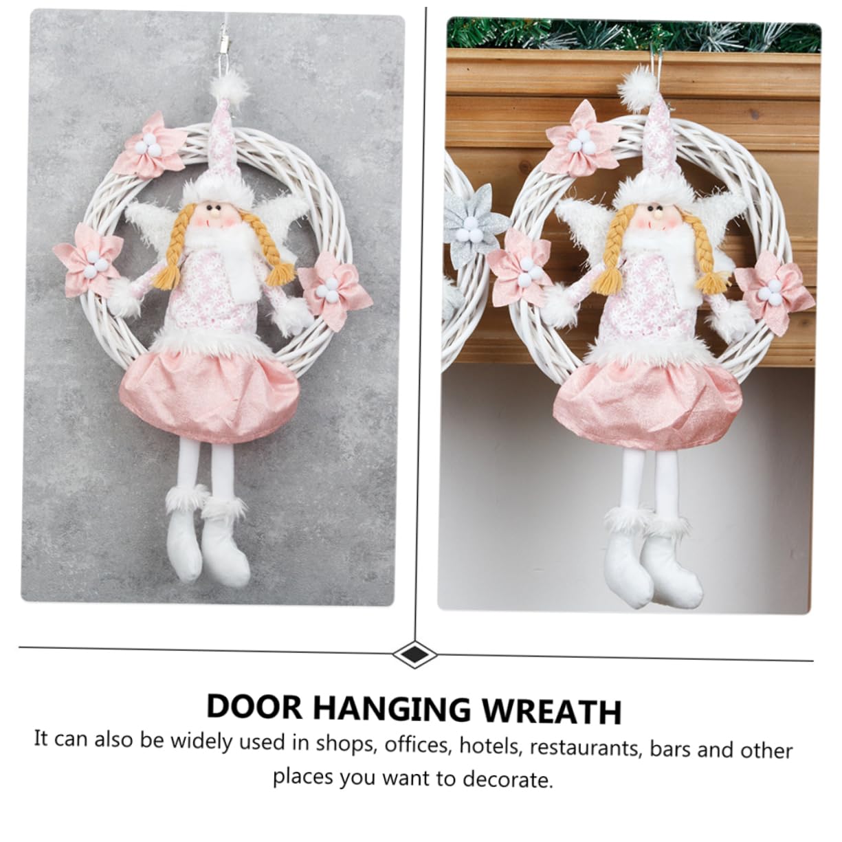 Colgante De De Ángel para Árbol De Navidad Decoración Colgante Navideña De Puerta para Festivales