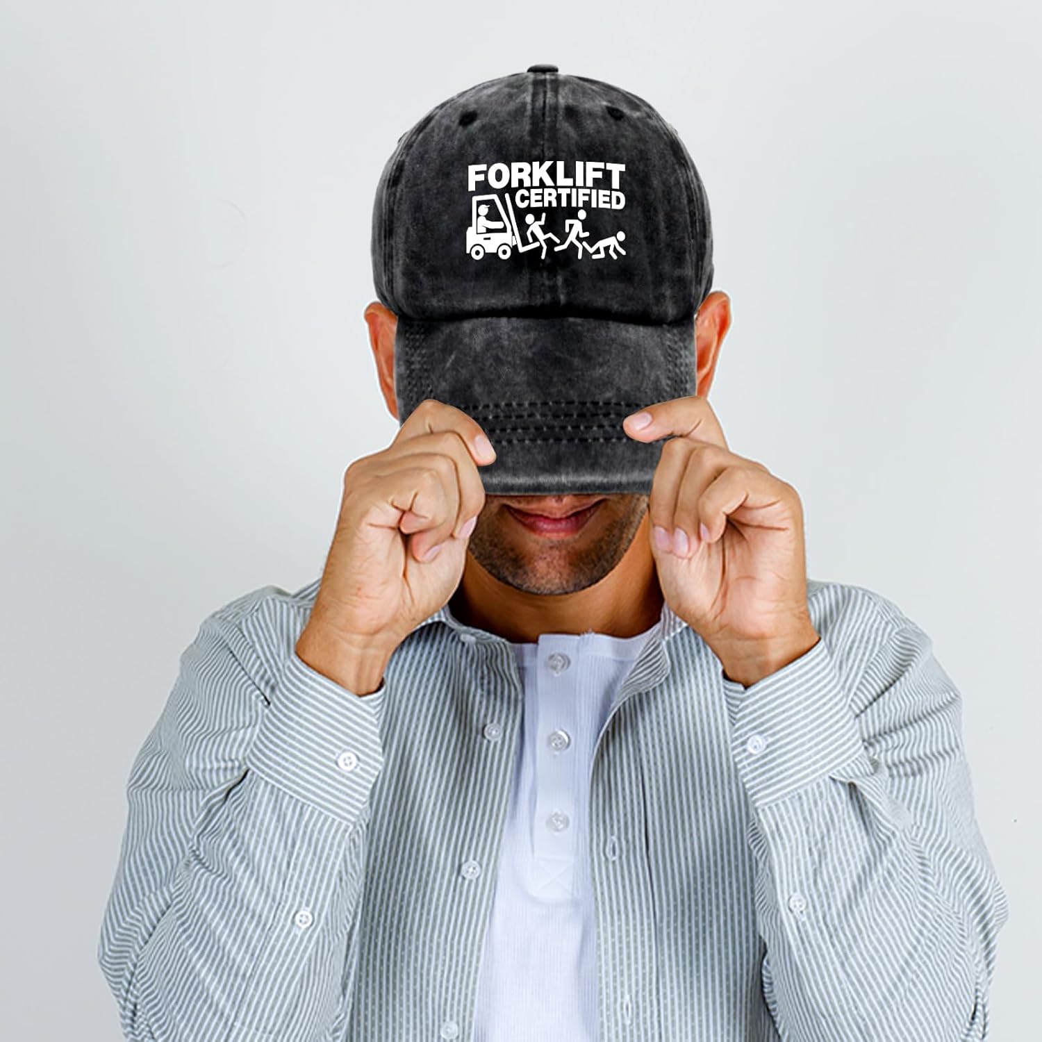 Unisex Adult Dark Grey Baseball Cap, One Size Fits Most Cotton, Funny Design, Sun Protection - Image 2