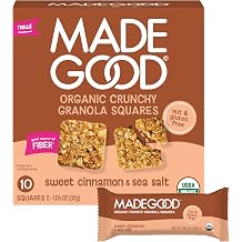MadeGood Sweet Cinnamon & Sea Salt Crunchy Granola Squares 5 Count