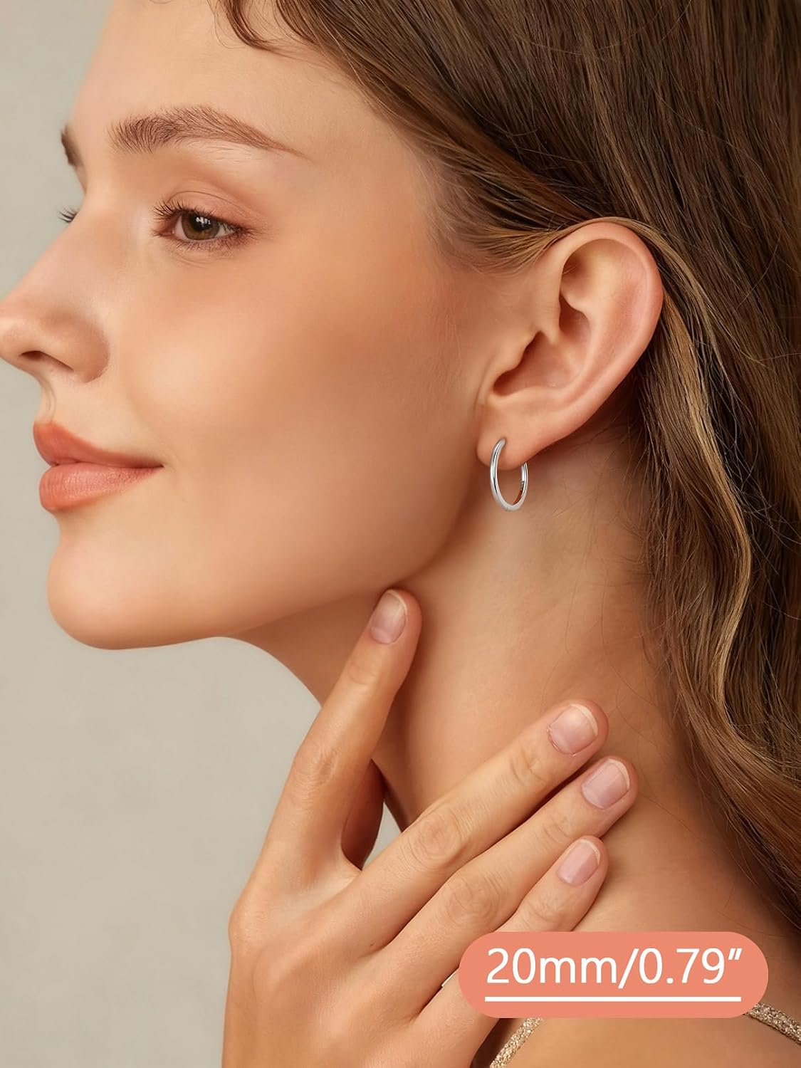 FaithHeart Hoop Earrings for Women, Silver/Black/Gold/Rose Gold Hypoallergenic Huggie Hoop Earrings, Small Cartilage Earrings for Women 8/10/12/14/16/18/20mm, Send Gift Box
