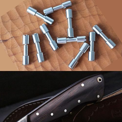 Miniatura 4 de 10 juegos de sujetadores de perno de soporte de acero inoxidable, remaches de bloqueo tácticos, cuchillo DIY herramienta mango sujetador revisión,
