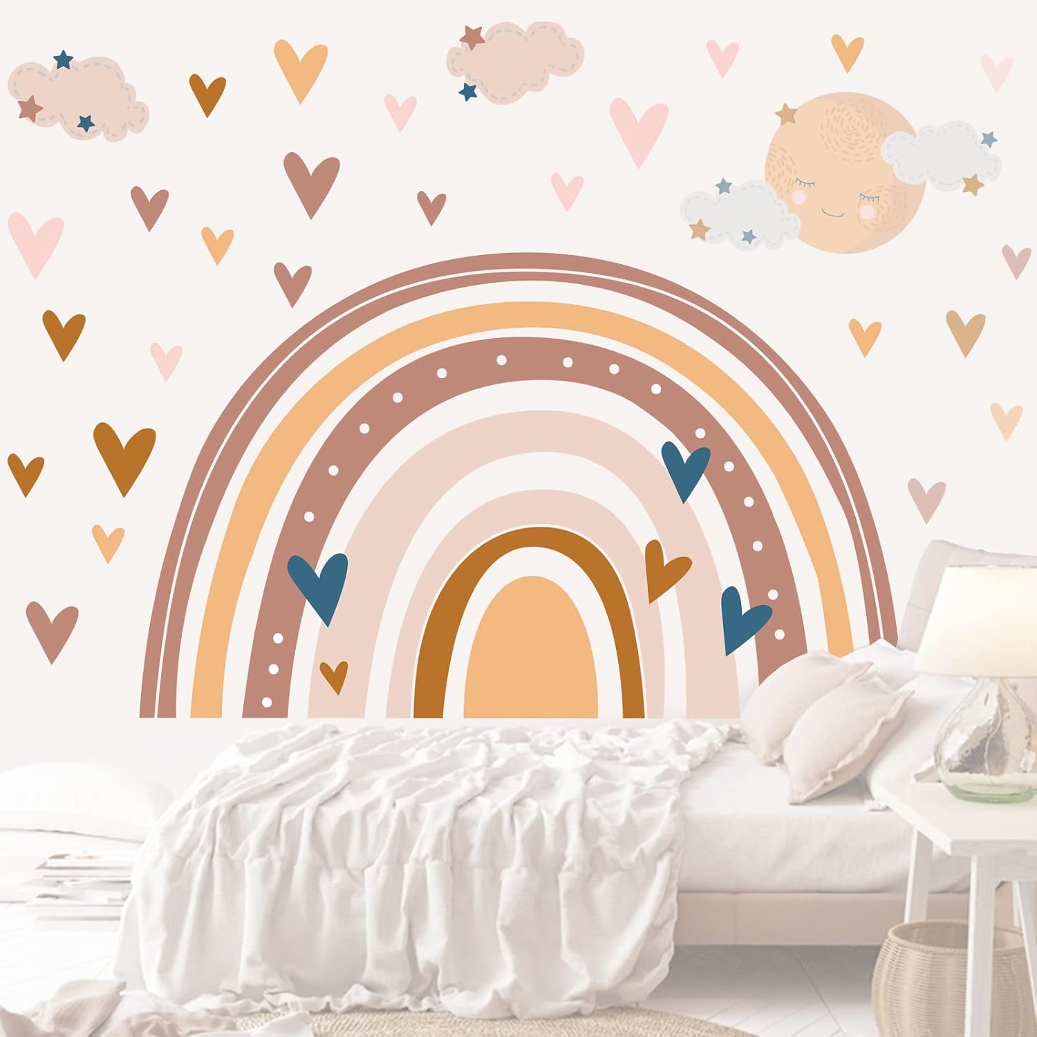 Amazon.com: Extra Large Watercolor Rainbow Wall Decals Boho Rainbow ...