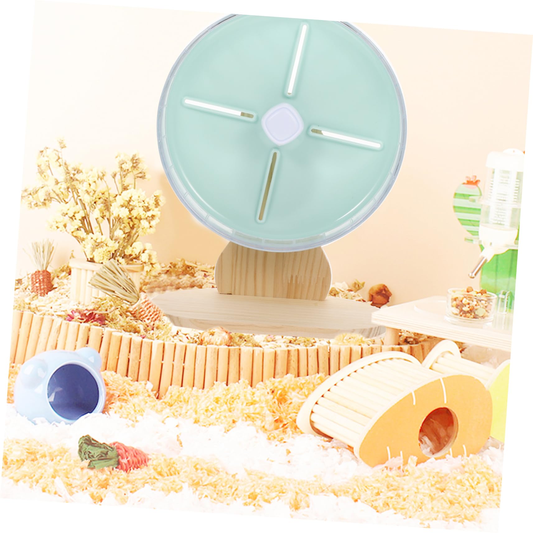 Roue Silencieuse pour Hamster Chinchilla Et Rat Domestique Roue Exercice Compacte Et Stable pour Cage
