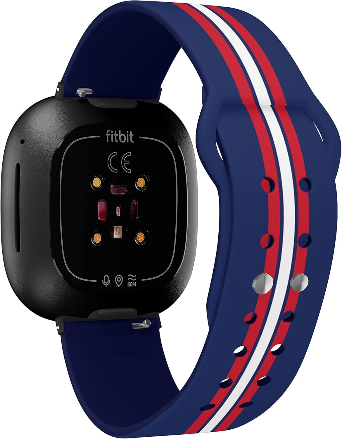 Affinity Bands Mississippi Ole Miss Rebels HD Watch Band Compatible with Fitbit Versa 3 and Sense