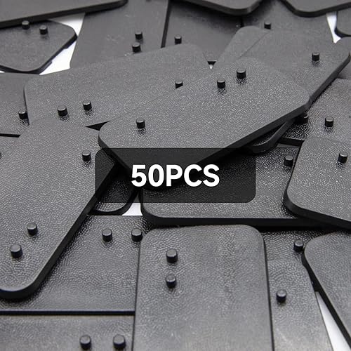Miniatura 2 de EBCO - Base de plástico para figura de acción de 50 piezas, soporte de soporte para modelo de clavijas múltiples para 6 pulgadas, serie negra de