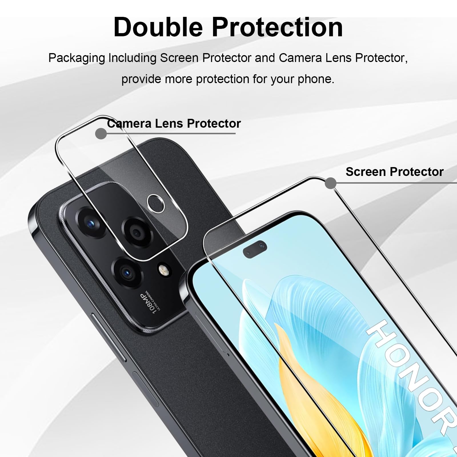 HeeYeal Privacy Pellicola Protettiva + Protezione Fotocamera per Honor