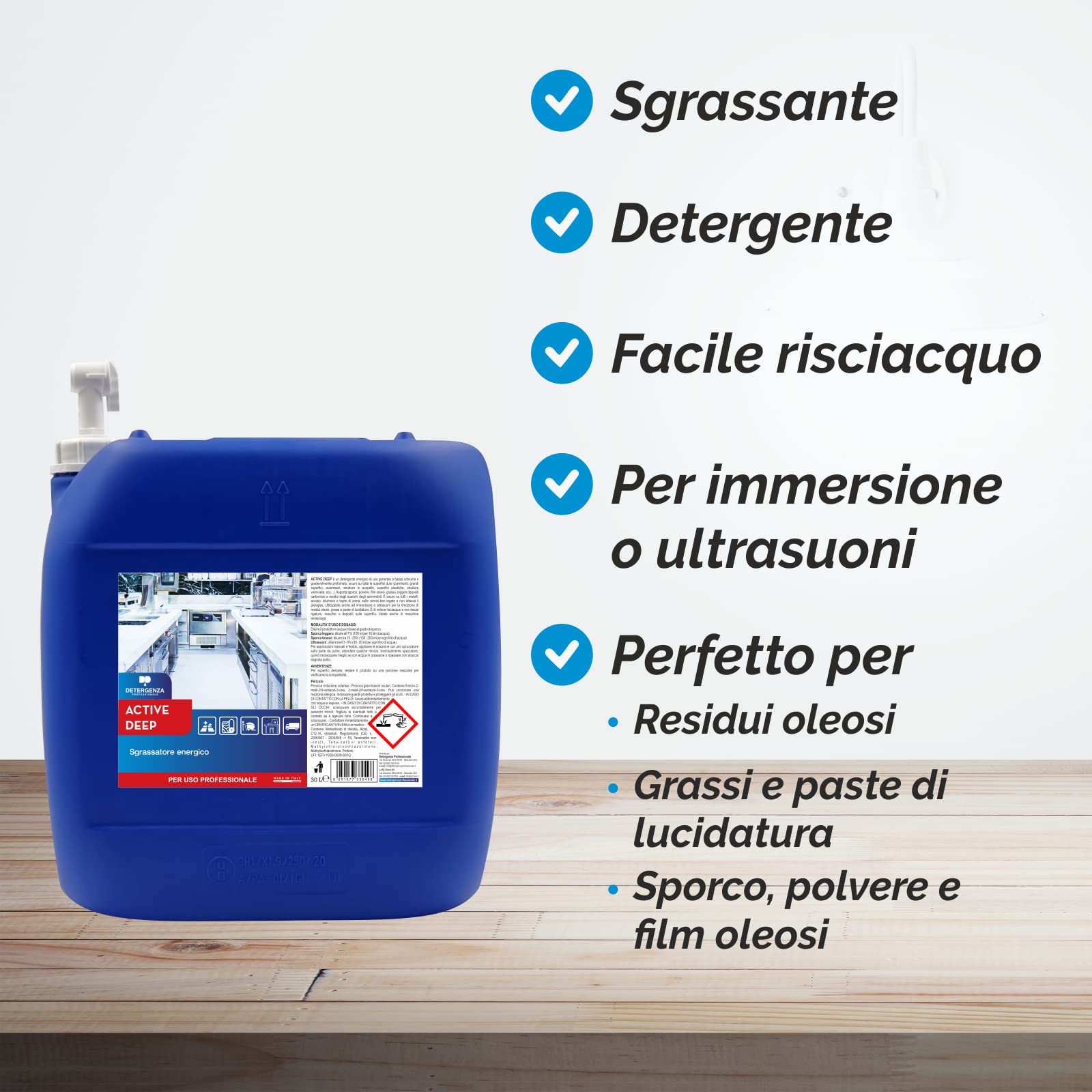 SGRASSATORE ENERGICO ACTIV Deep CONCENTRATO - Tanica da 30 L