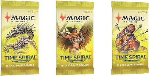 Paquete de 3 Magia The Gathering Draft Booster Pack Lot MTG Time Spiral Remastered