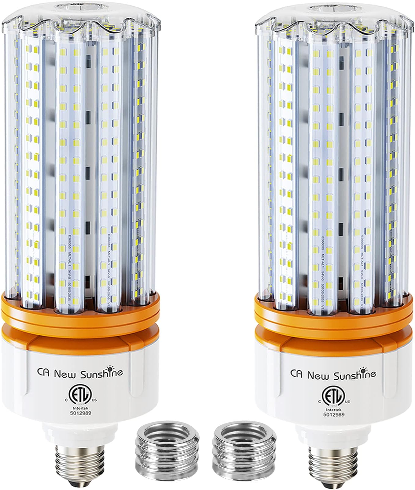 1000W Equivalent LED Corn Bulb, Led Corn light bulbs 15000 Lumen 5000K Daylight White Lamp,E26/E39 Medium Mogul Base,2-Pack 100W Large Area Lights For Outdoor Indoor Garage Warehouse High Bay Lighting