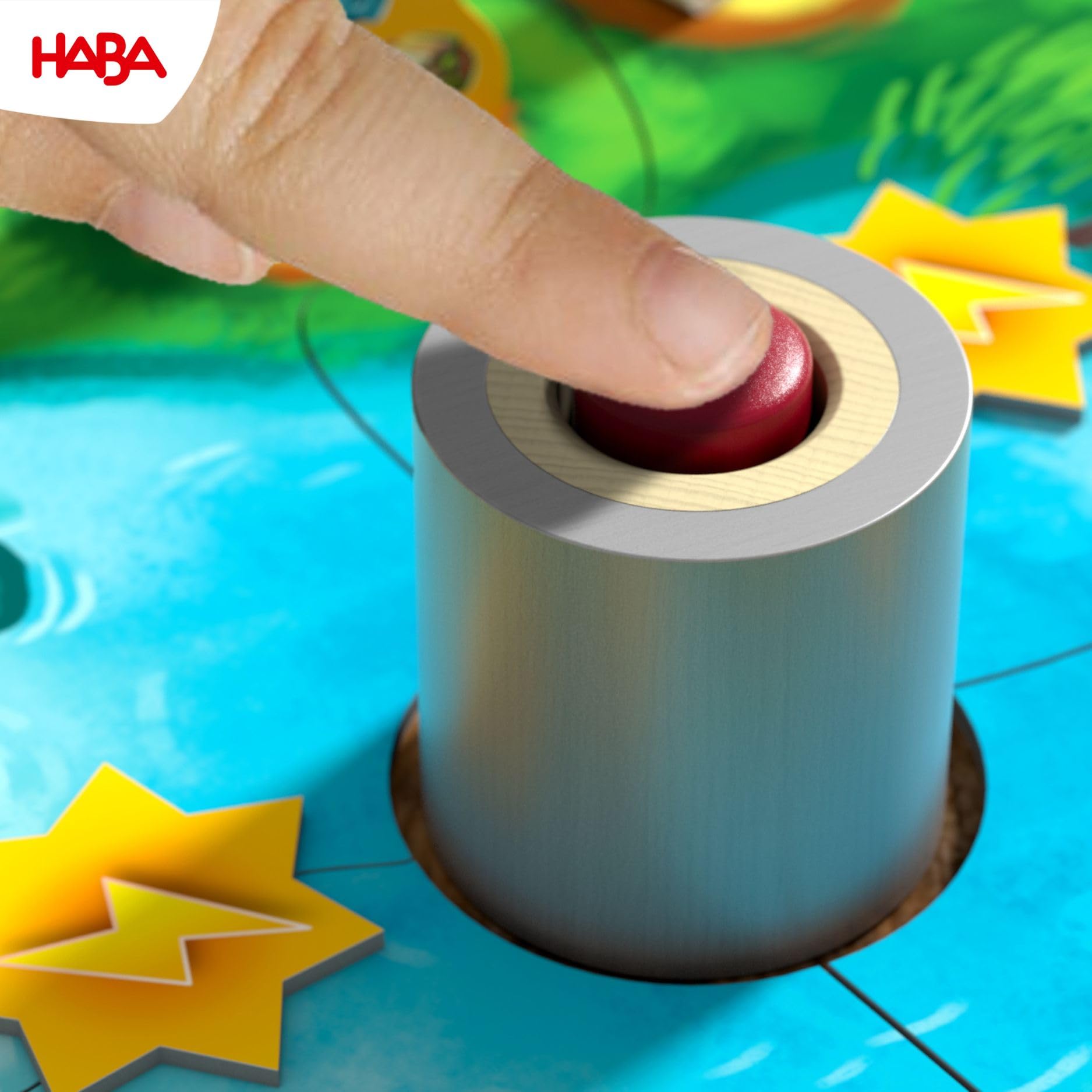 HABA Bamboo Rallye Cup – dynamisches Würfel- und Brettspiel für Kinder ab 6 Jahren – mit Einer lustigen Holzhupe – turbulente Interaktionen mit Frustrationsfaktor – 2010883002