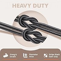 Vista 2 de Stepace Cordones redondos 2 pares Cordones resistentes para botas de senderismo y trabajo