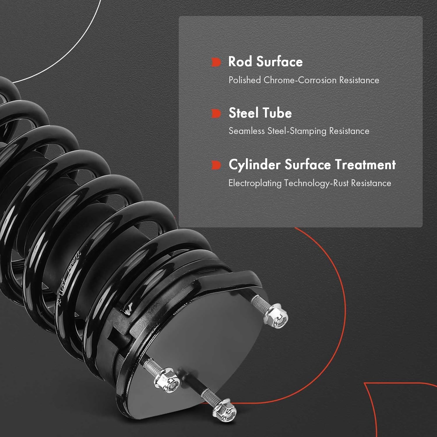 A-Premium Front Complete Strut and Coil Spring Assembly Compatible with Mercedes W251 Series R320 2007-2009, R350 2006-2013, R500 2006-2007, w/o Air Suspension, 2-PC Set