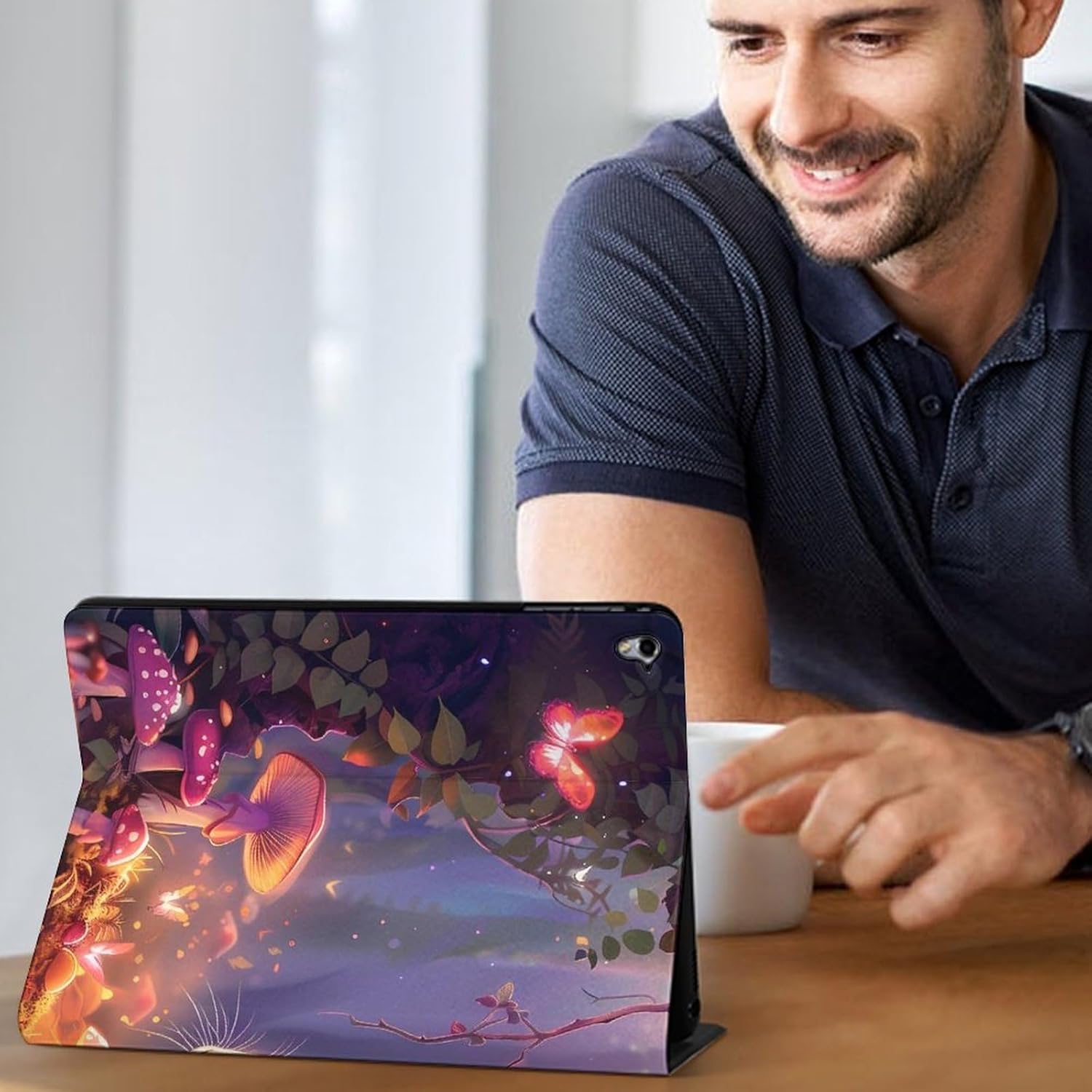 Rabbit Printed Case Trifold Stand Protective Cover Compatible with ipad Pro/2016 ipad Pro (9.7in)