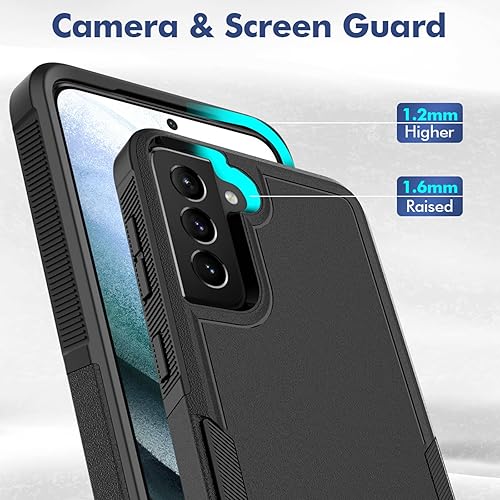 Miniatura 4 de Funda para Samsung Galaxy S21 Plus funda protectora de doble capa resistente para teléfono celular a prueba de golpes con protector de pantalla -