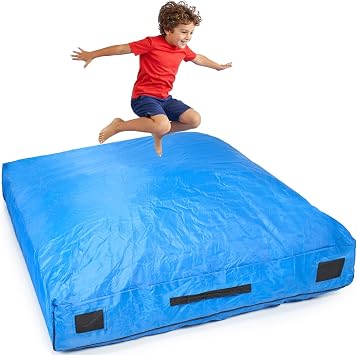 SaferBounce Crash Pad for Kids Sensory | Big 5Ft x 5Ft, 3Ft x 4Ft Or 3Ft x 3Ft | Autism Sensory Crash Mat for Jumping Play | Crashpad | Soft Foam Landing Pad | Giant Mat Pillow | Climbing, Gymnastics