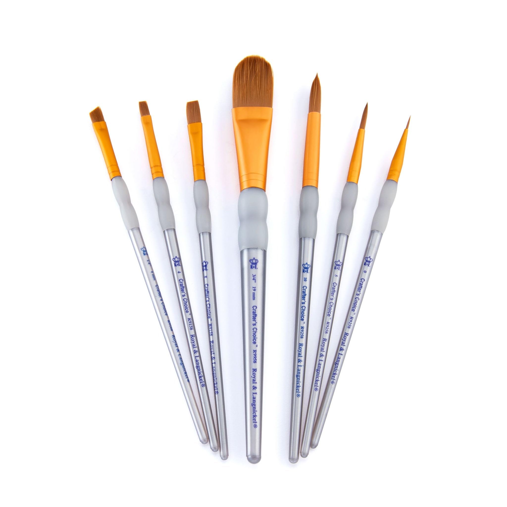 Royal & Langnickel Crafter's Choice Set de pinceaux variété ovales 7 pièces