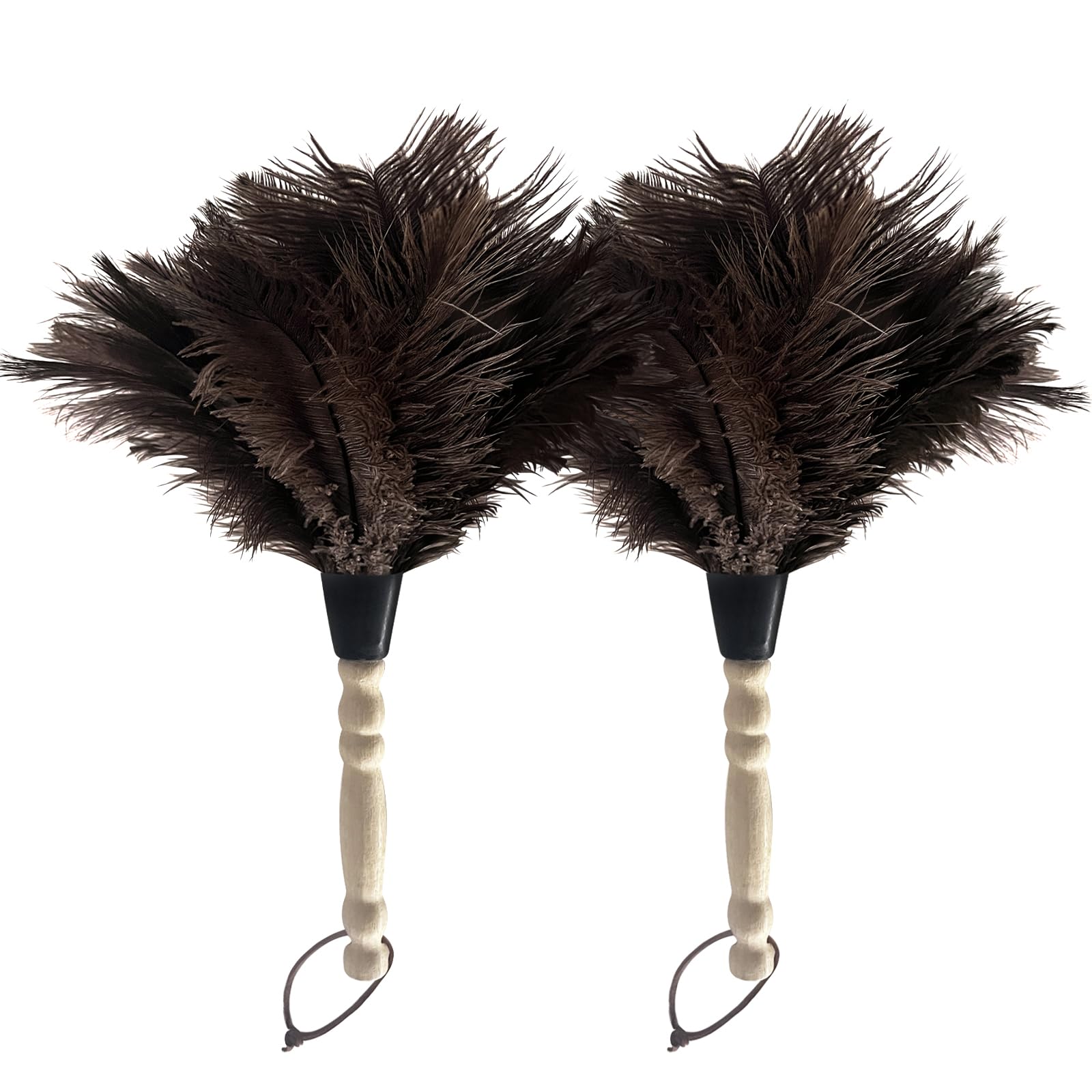 Duster Ostrich Feather Ostrich Feather Antistatic Natural Ostrich Feathers 12.6 Inches (32 cm) (2PCS)