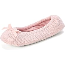 Dearfoams womens Layla Ballerina With Suede Outsole
